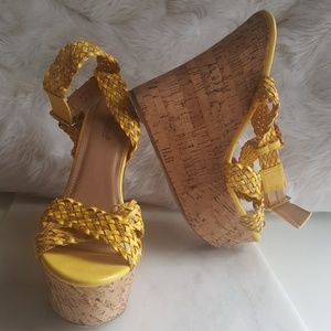 Sunshine Yellow Wedge Heels